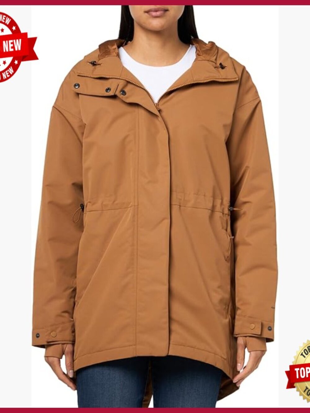 Waterproof Insulated Fleece-Lined Jacket with Thumbholes Regular Fit